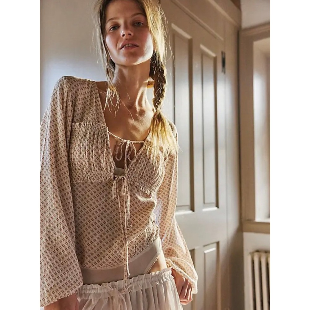 Free People Intimately Sunny Meadows Bodysuit Women XS Cream